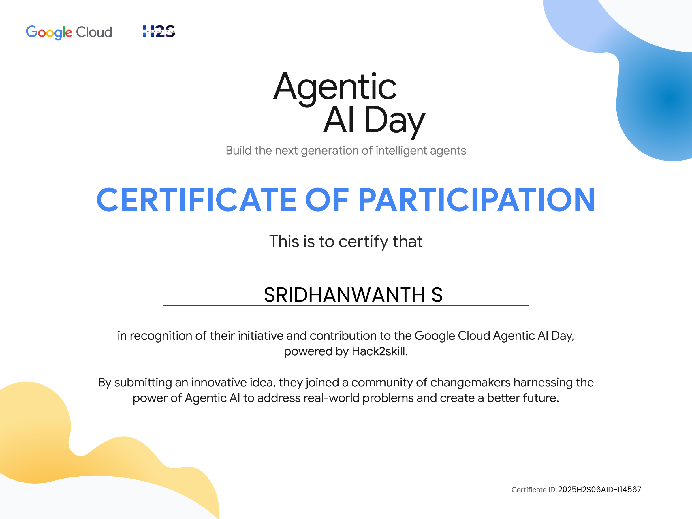Agentic AI Day - Sridhanwanth S